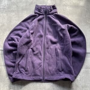 Columbia Women's 1/4 Zip Pullover Fleece Sweater Long Sleeve Purple Size Medium